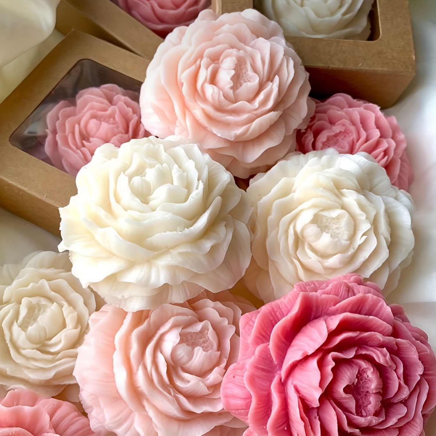 Soy Wax Pillar Blend - 1pc Flower Shape Candles Making Silicone