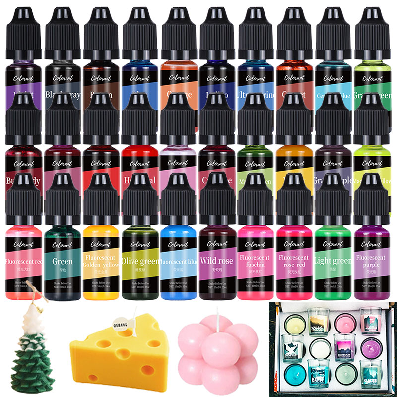 Candle Dye Chip - 30 Colors Candle Dyes Pigment Liquid