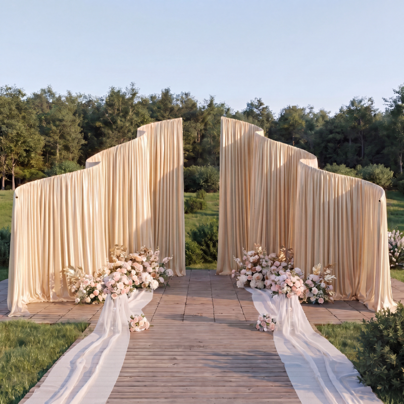 Candle X - Luxury Wave Shape Iron Arch 327x300
