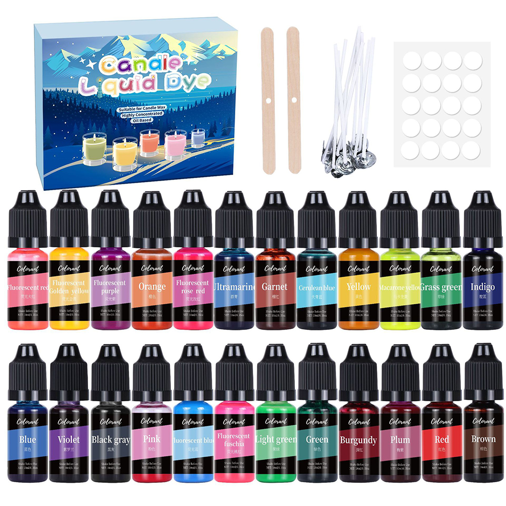 Candle Dye Chip - Candle Dye 24colors 10ml Liquid Oil-based