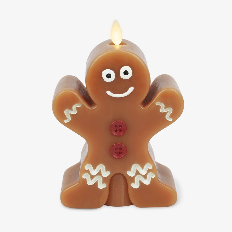 Candle X - Flameless Festive Decor Gingerbread Man Figural