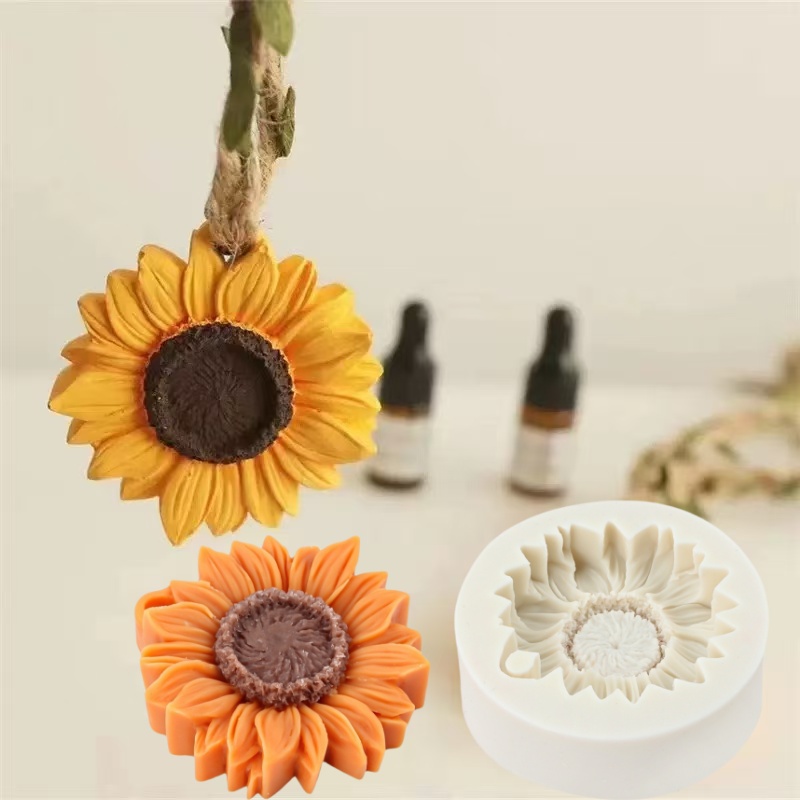 Candle Making Supplies Wholesale - 3D Sunflower Candle Mold Silicone Soap