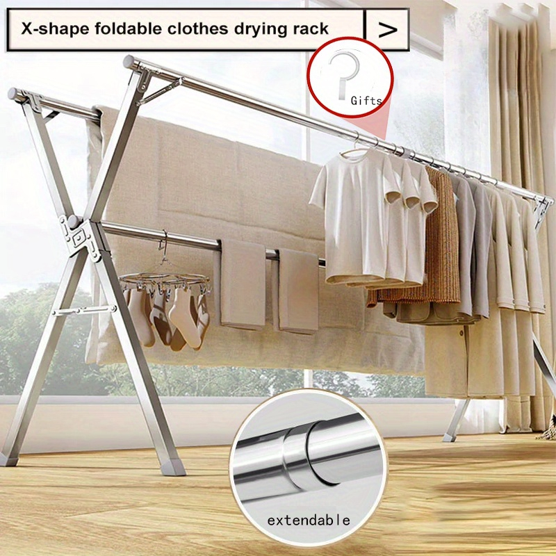 Candle X - X-Shape Foldable Stainless Steel Drying Rack,Indoor