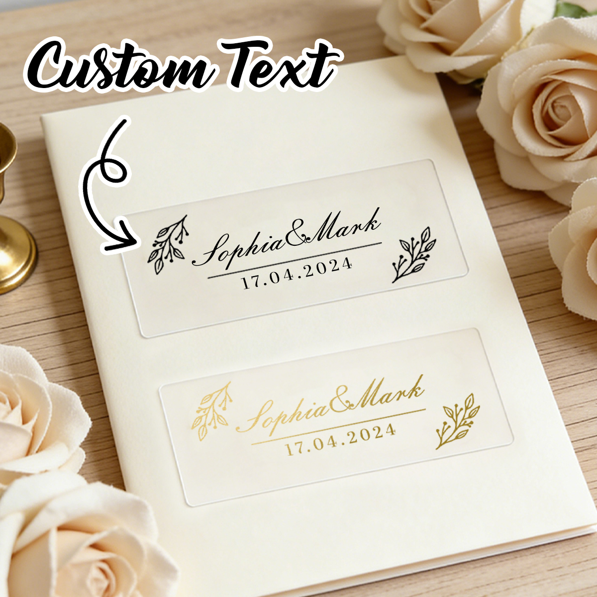 Candle Warning Label - 30-300Pcs Custom Wedding Stickers,Personalize Name Label