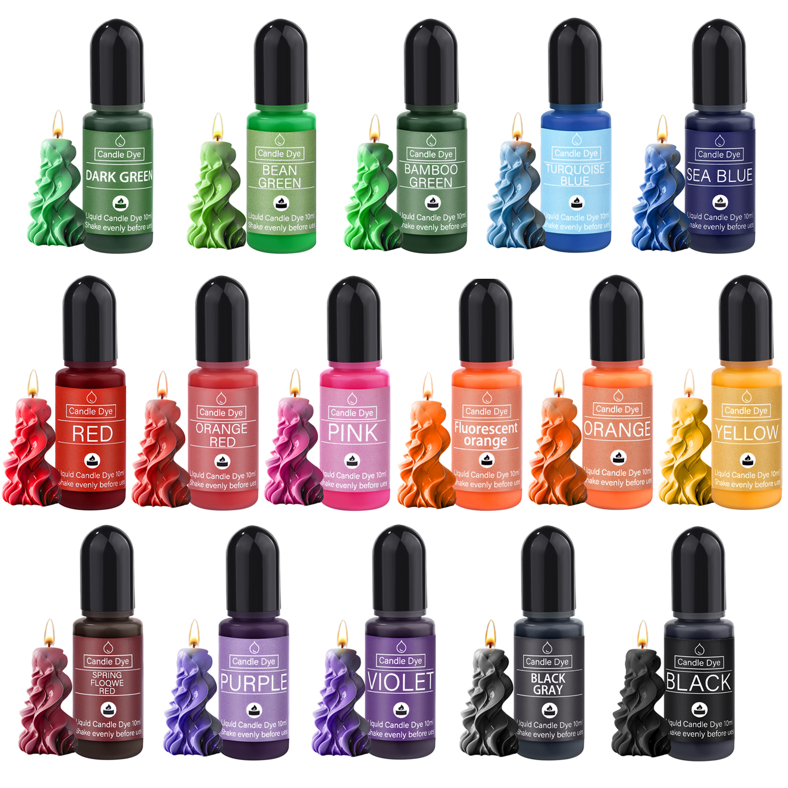 Soy Wax Pillar Blend - 10ml Candle Wax Pigments DIY Candle