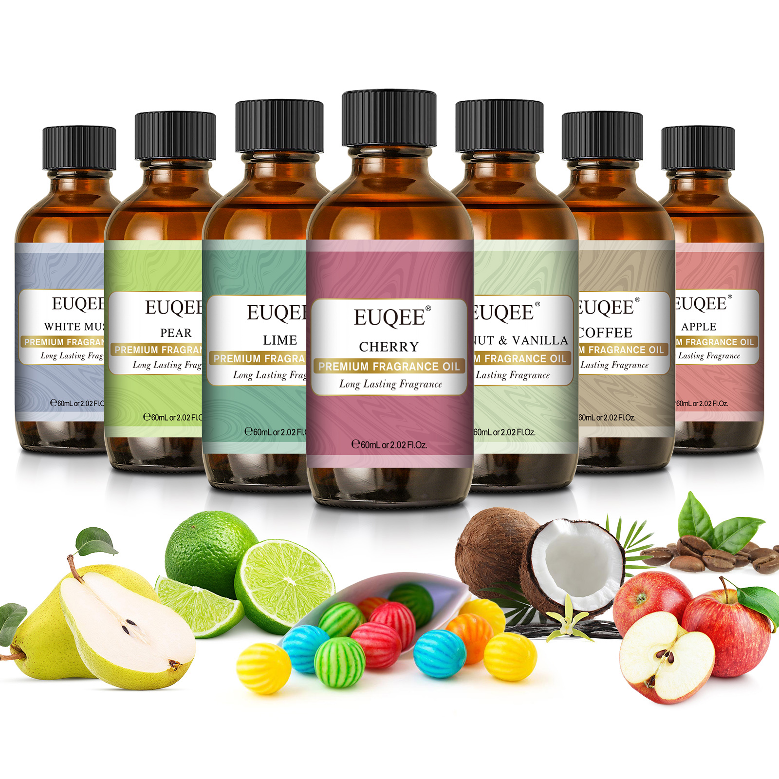 Candle Making Fragrance Oils - EUQEE 60ml (2 Fl.Oz.) Leather Coffee