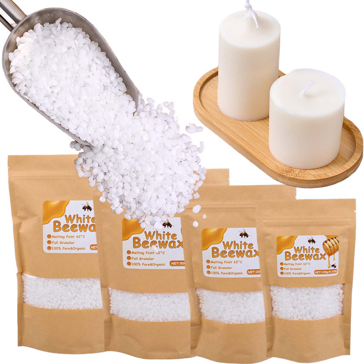 Candle Making Supplies Wholesale - White Beeswax Pure Natural Granular Scented