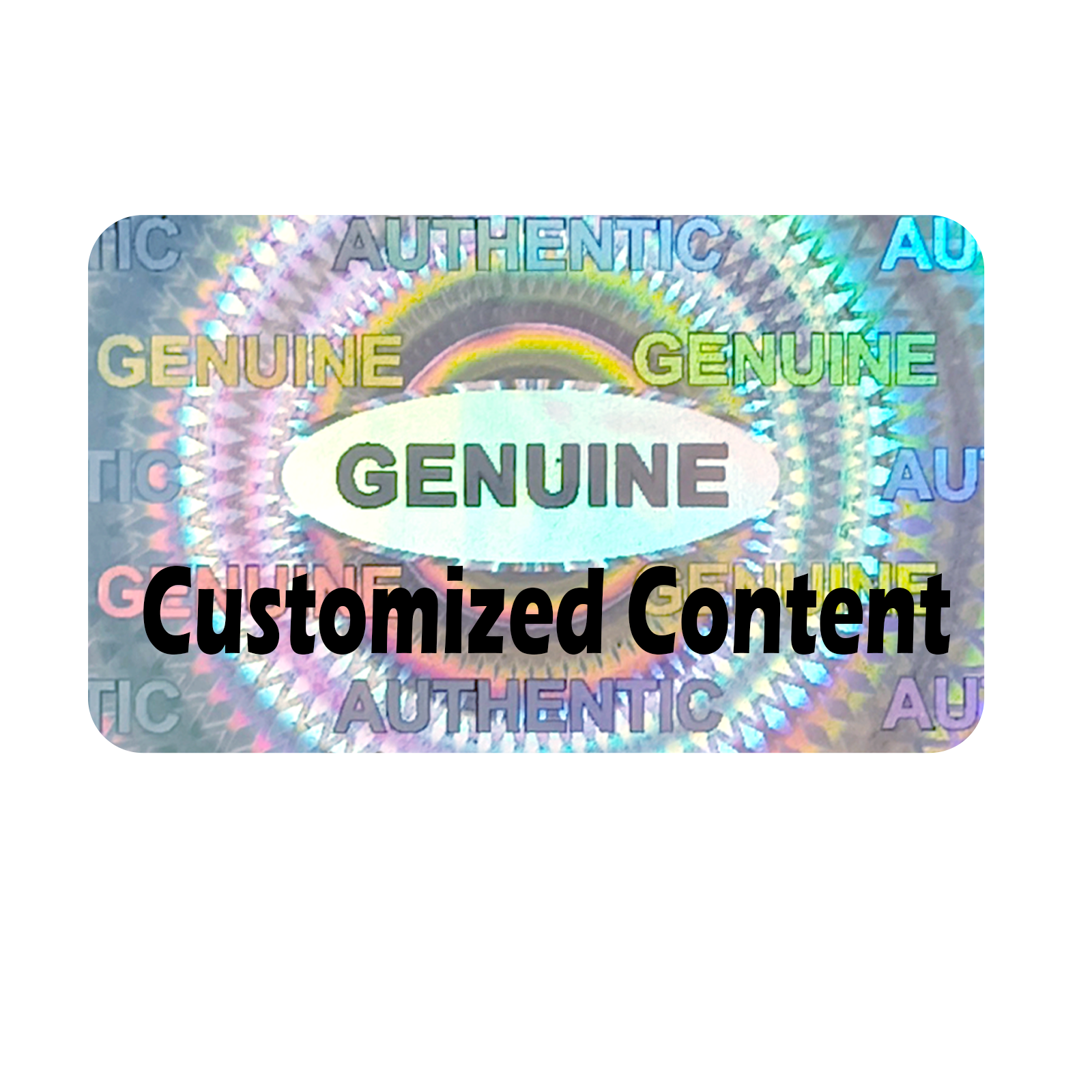 Candle Warning Label - Custom Silver Hologram Security Stickers Tamper