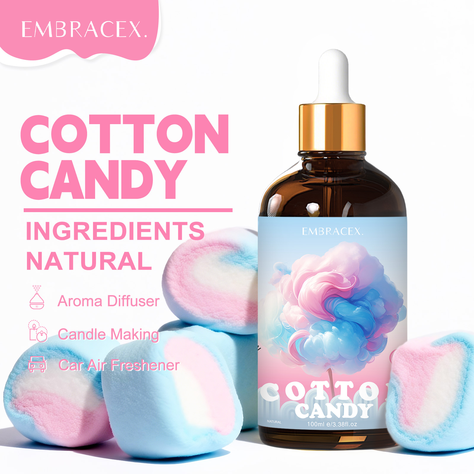 100ml Cotton Candy Essential O – обзор и цена Candle Making Fragrance Oils