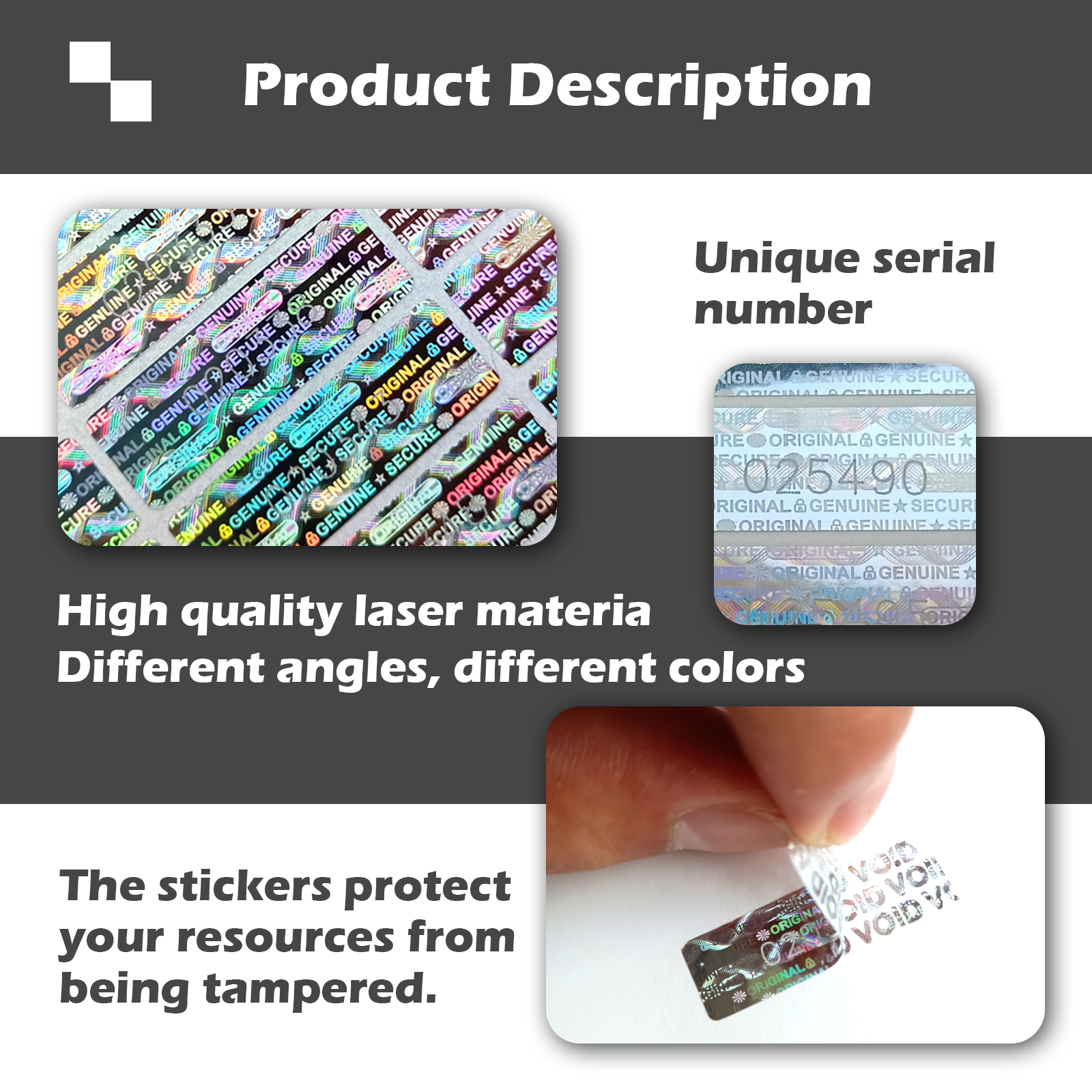 280/550pcs hologram security s – обзор и цена Candle Warning Label
