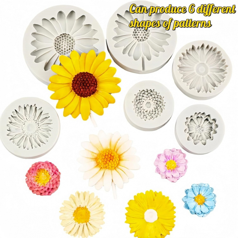 6 Pieces，Sunflower Daisy Silic – обзор и цена Candle Making Things