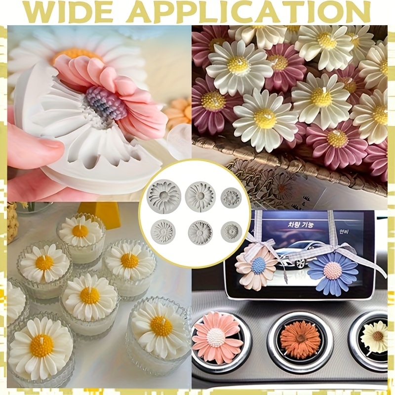 6 Pieces，Sunflower Daisy Silic – обзор и цена Candle Making Things