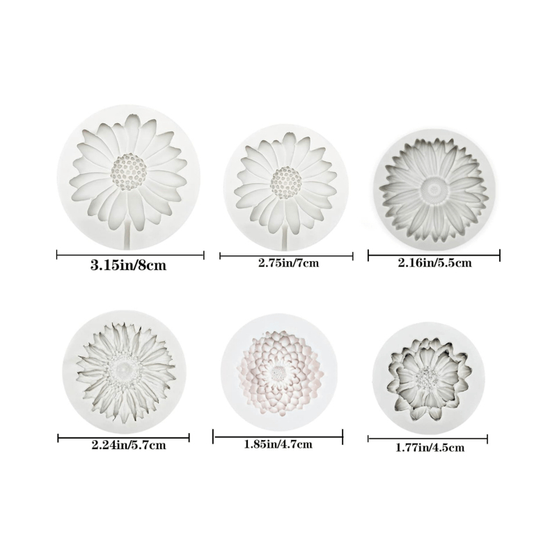 6 Pieces，Sunflower Daisy Silic – обзор и цена Candle Making Things
