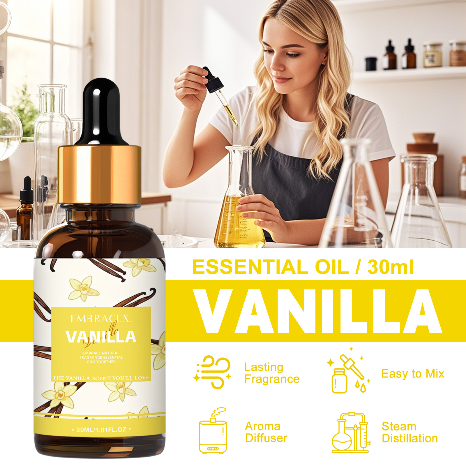 30ml Vanilla Essential Oil Per – обзор и цена Candle Making Fragrance Oils