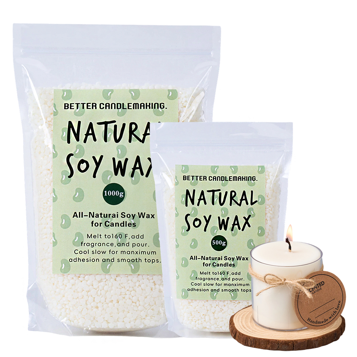 500g/1000g Natural Soy Wax DIY – обзор и цена Candle Making Soy Wax