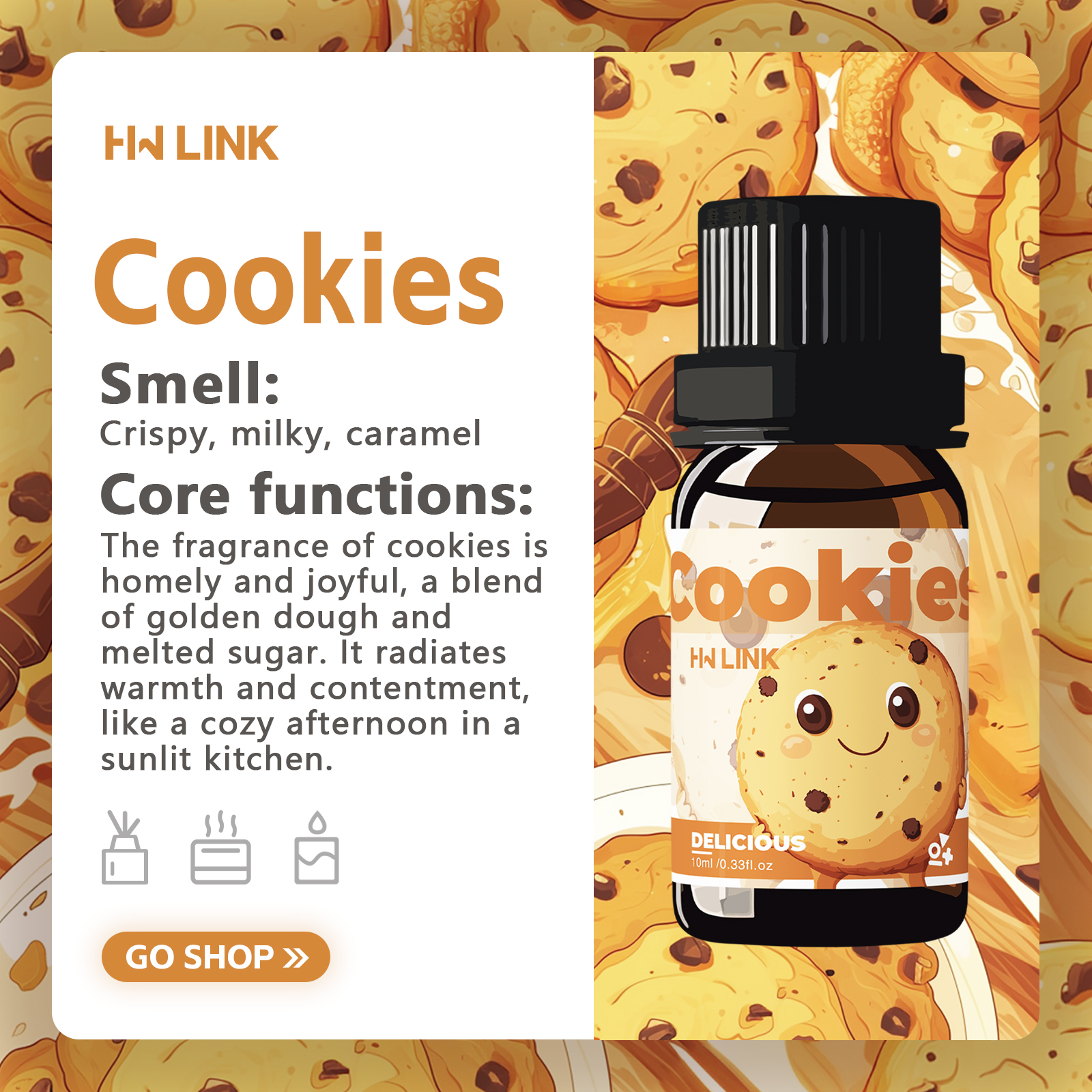 10ml Cookies Essential Oils Pe – обзор и цена Candle Making Fragrance Oils