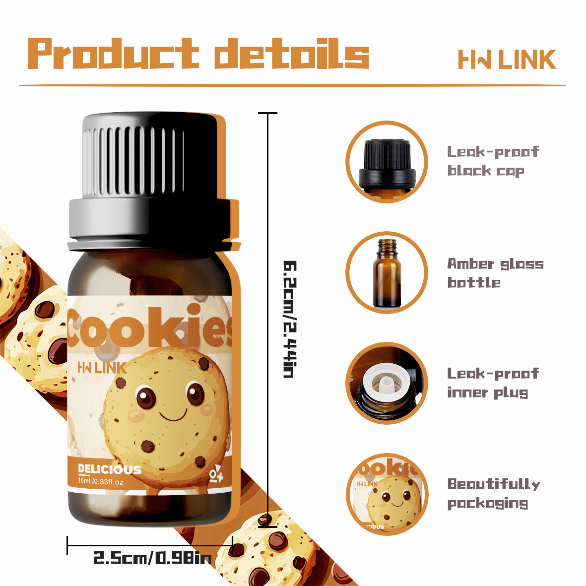 10ml Cookies Essential Oils Pe – обзор и цена Candle Making Fragrance Oils
