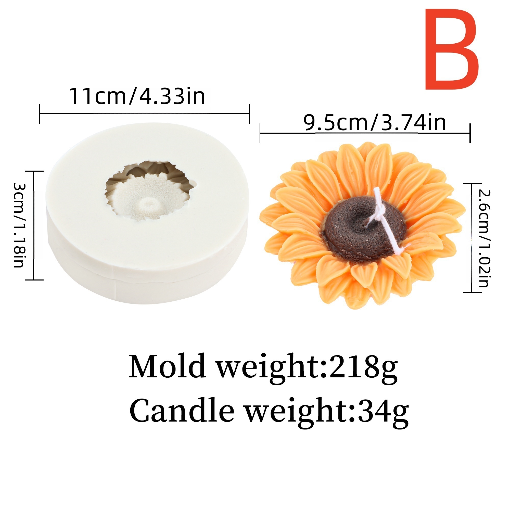 3D Sunflower Candle Mold Silic – обзор и цена Candle Making Supplies Wholesale