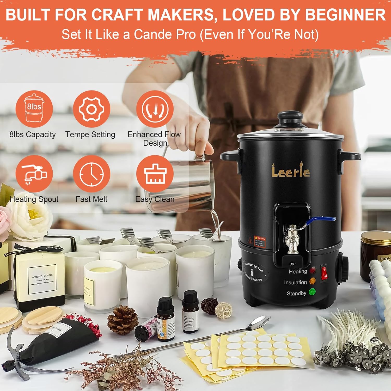 8Lbs Electric Wax Melter for C – обзор и цена Candle Making Wax Melter