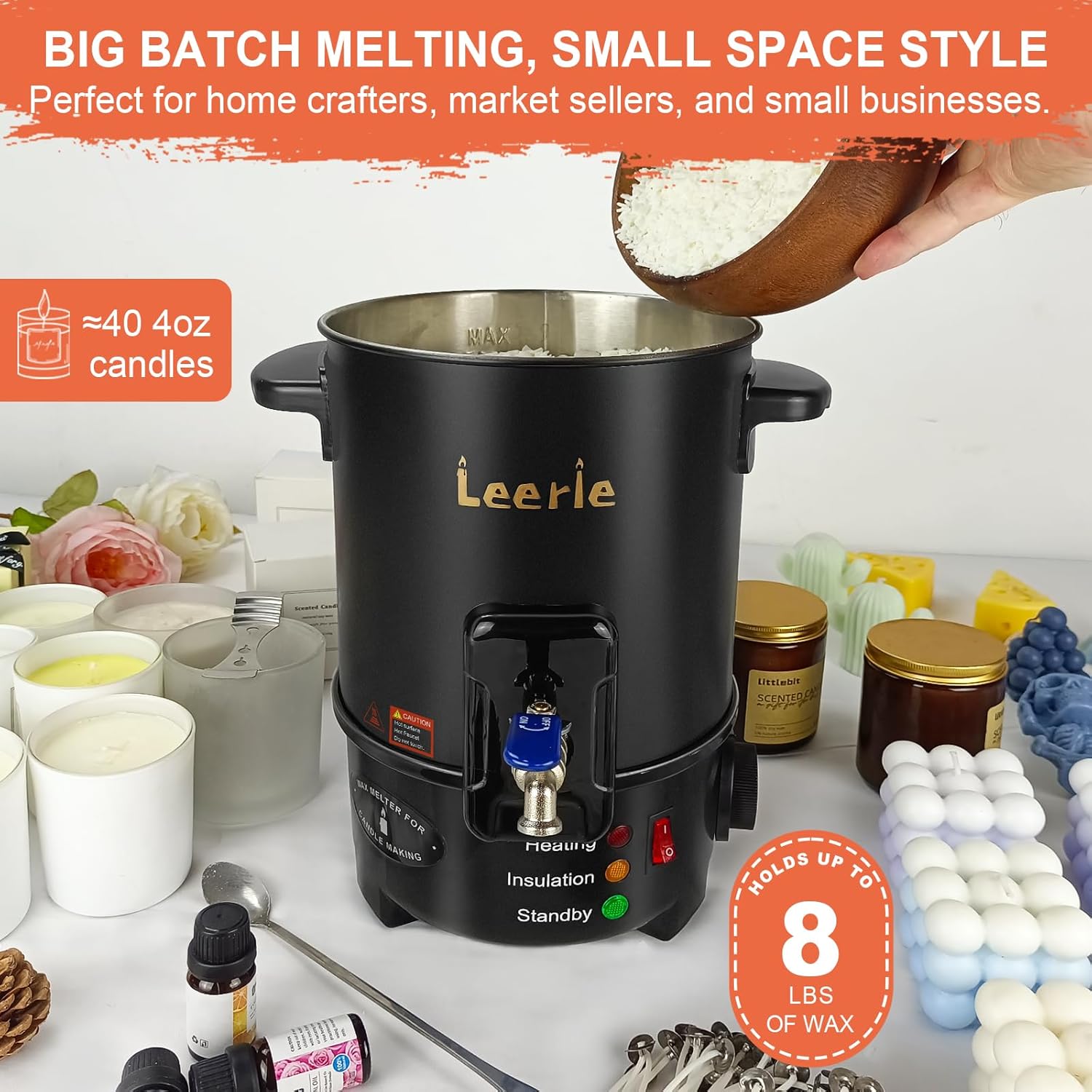 8Lbs Electric Wax Melter for C – обзор и цена Candle Making Wax Melter