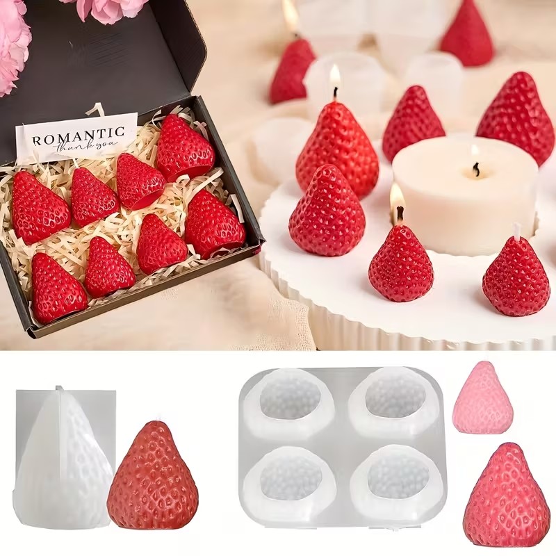 Strawberry Silicone Candle Mol – обзор и цена Candle Making Things