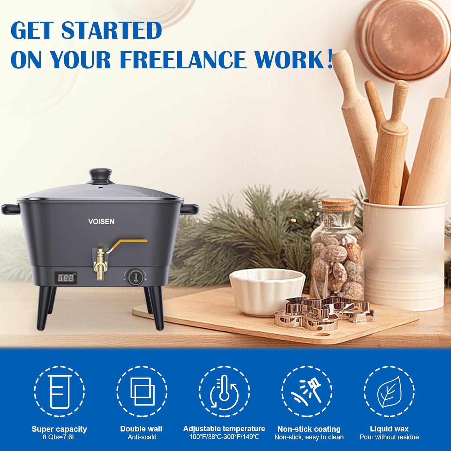 8Qt Electric Wax Melter for Ca – обзор и цена Candle Making Wax Melter