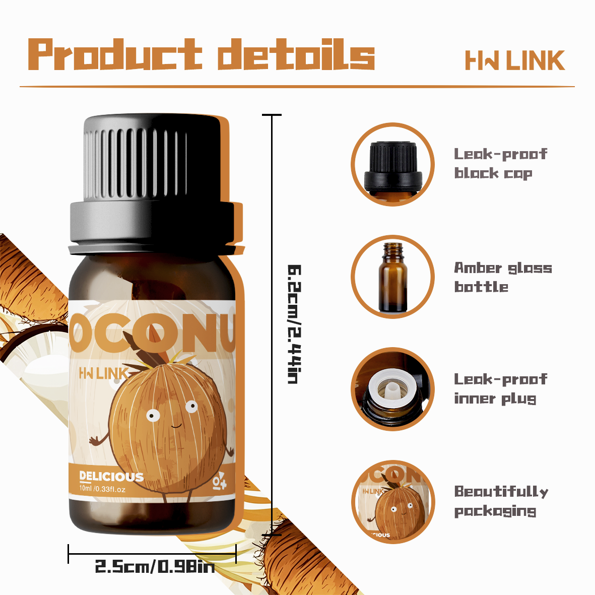 10ml Coconut Essential Oils No – обзор и цена Candle Making Fragrance Oils