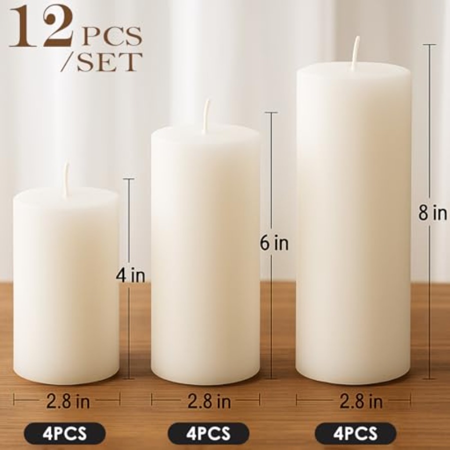 Pillar Candles Set 12 Packs 2. – обзор и цена Candle X
