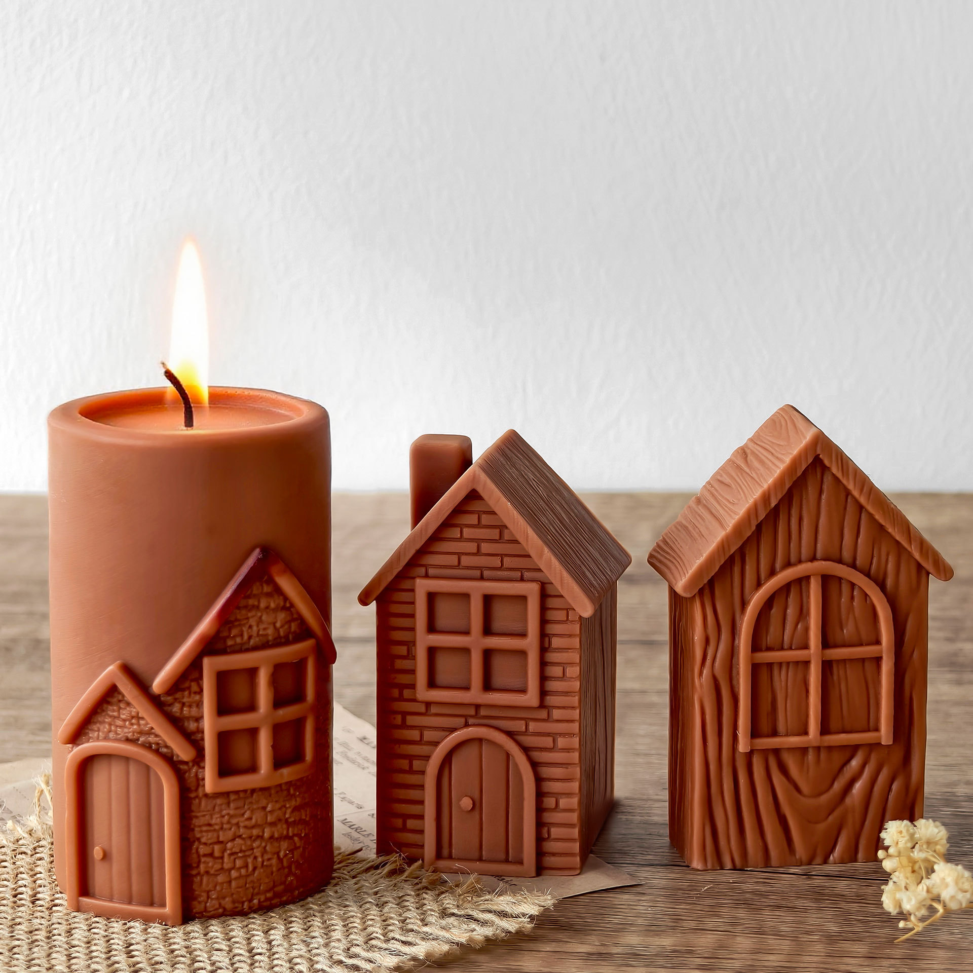 DIY Chimney House Silicone Mol – обзор и цена Soy Wax Pillar Blend
