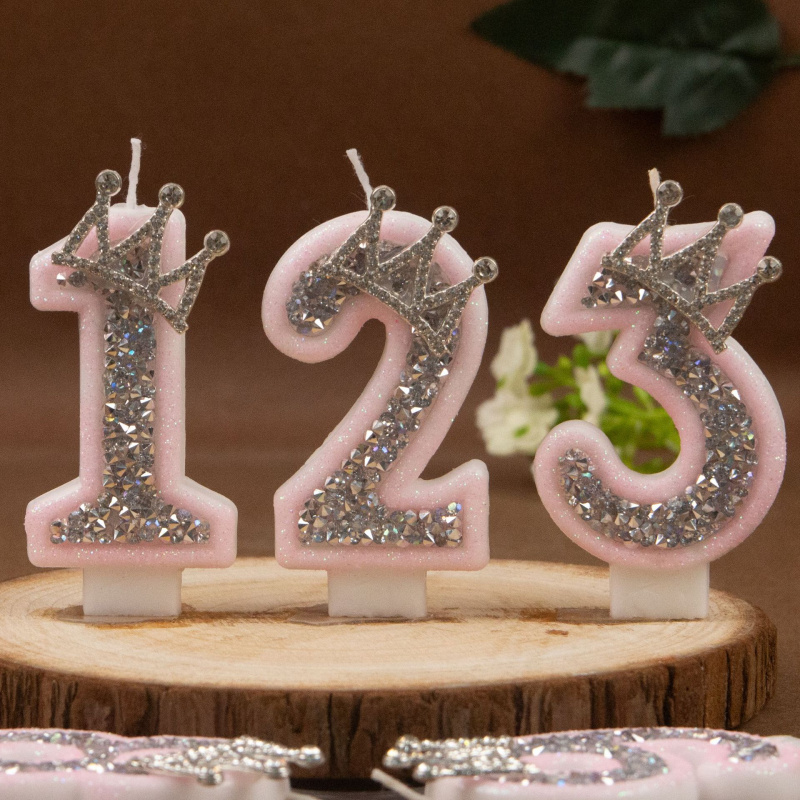 Digital Candles 0-9 Pink Silve – обзор и цена Candle Making Things