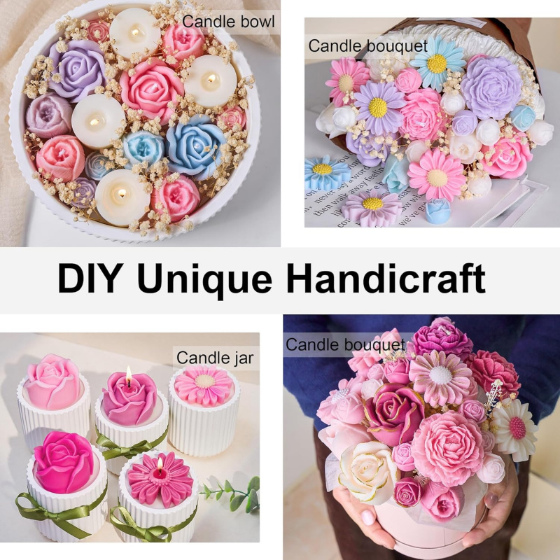 5Flower Candle Mold Set，3D Flo – обзор и цена Candle Making Supplies Wholesale