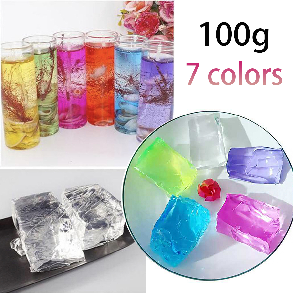 100G 7Colors Jelly Wax DIY Han – обзор и цена Candle Making Wax Melter