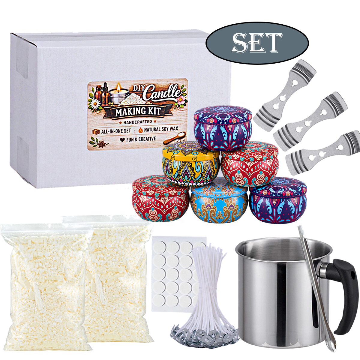 Soy Wax Kit 304 Wax Melting Cu – обзор и цена Candle Making Material Wholesale