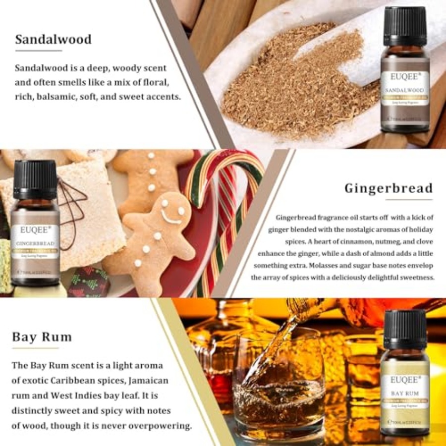 EUQEE 6PCS Spice Autumn Fragra – обзор и цена Candle Making Fragrance Oils