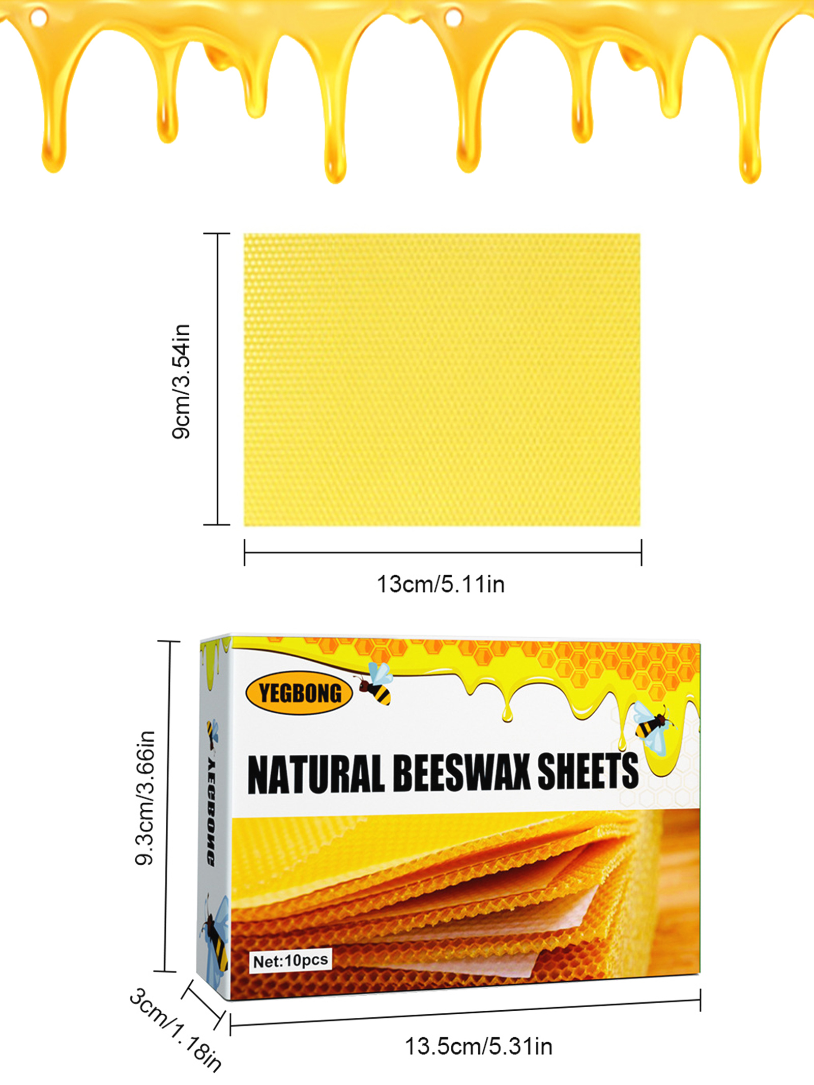10Pcs Natural Honeycomb Bee Wa – обзор и цена Candle Making Supplies Wholesale