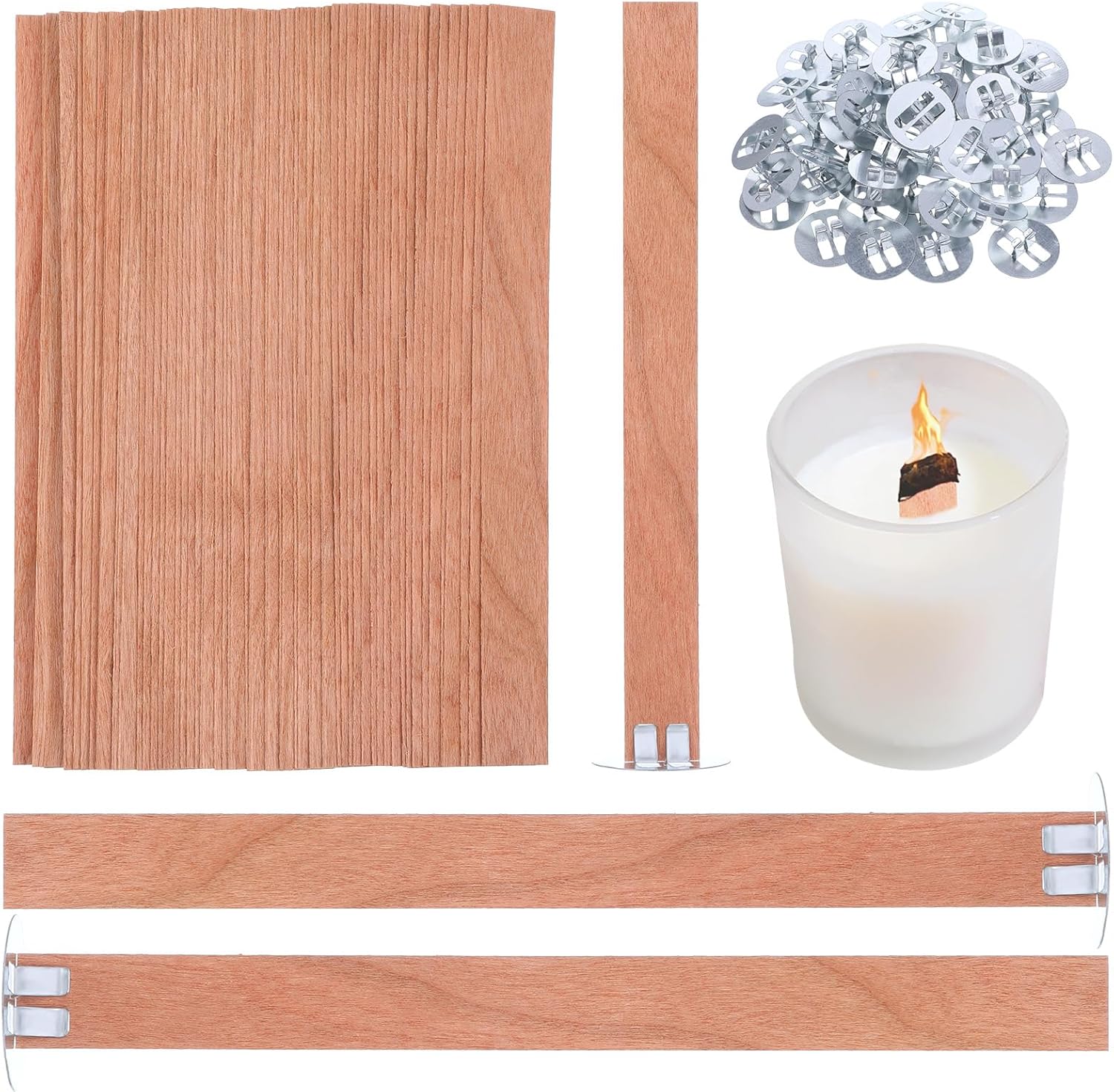 60Pcs Wood Wicks for Candles M – обзор и цена Soy Wax Pillar Blend