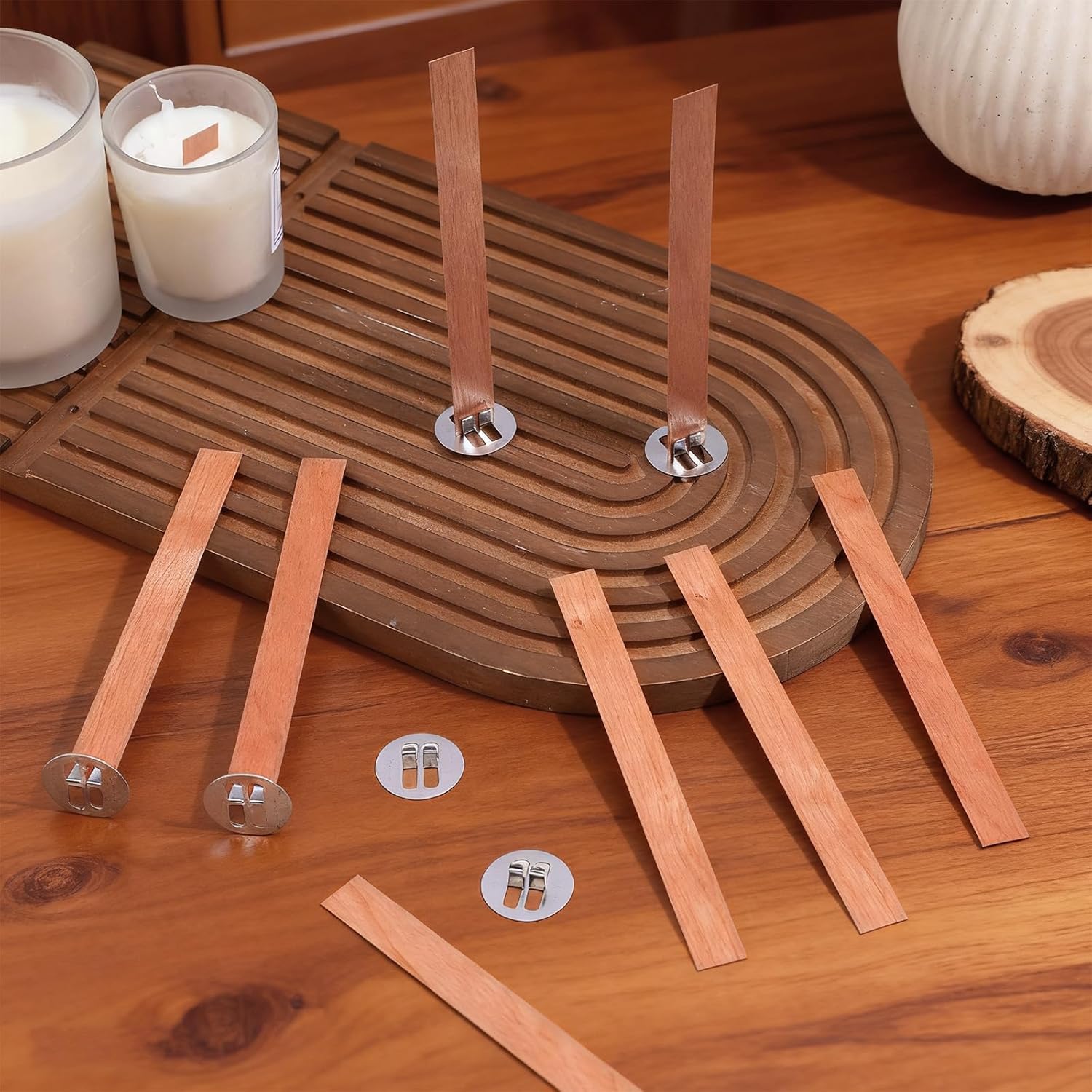 60Pcs Wood Wicks for Candles M – обзор и цена Soy Wax Pillar Blend