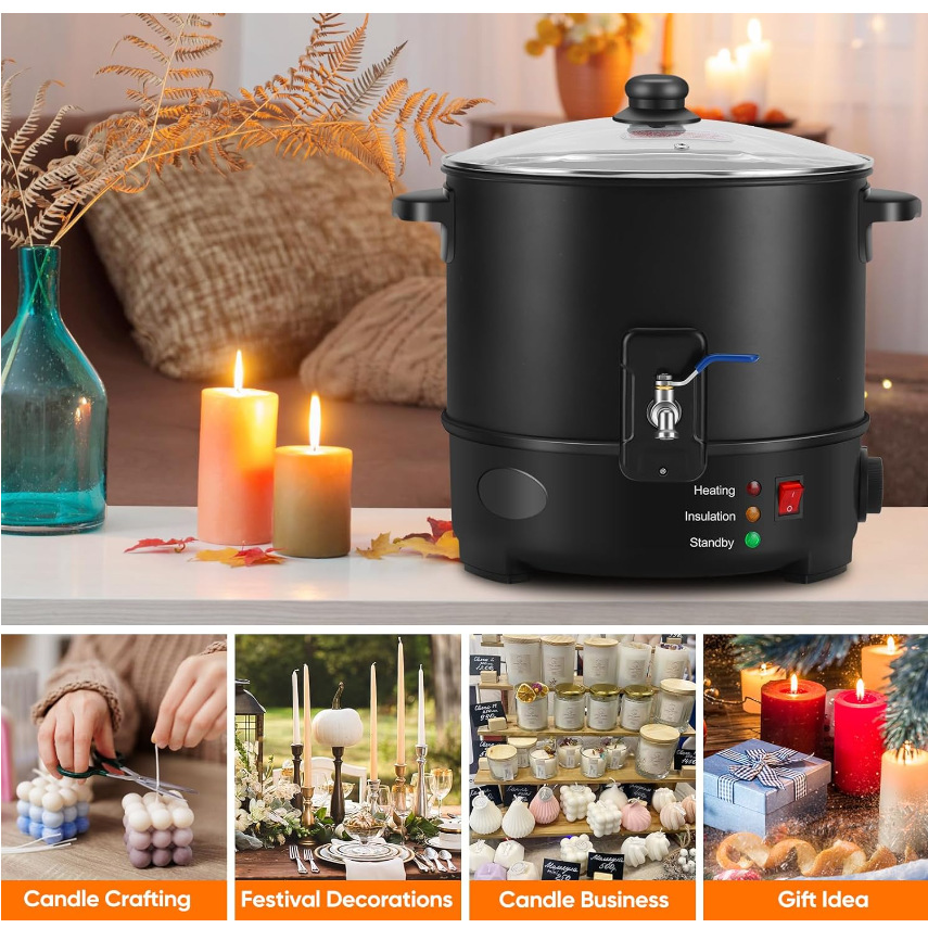 6L Small  Wax Melter Paraffin  – обзор и цена Candle Making Wax Melter