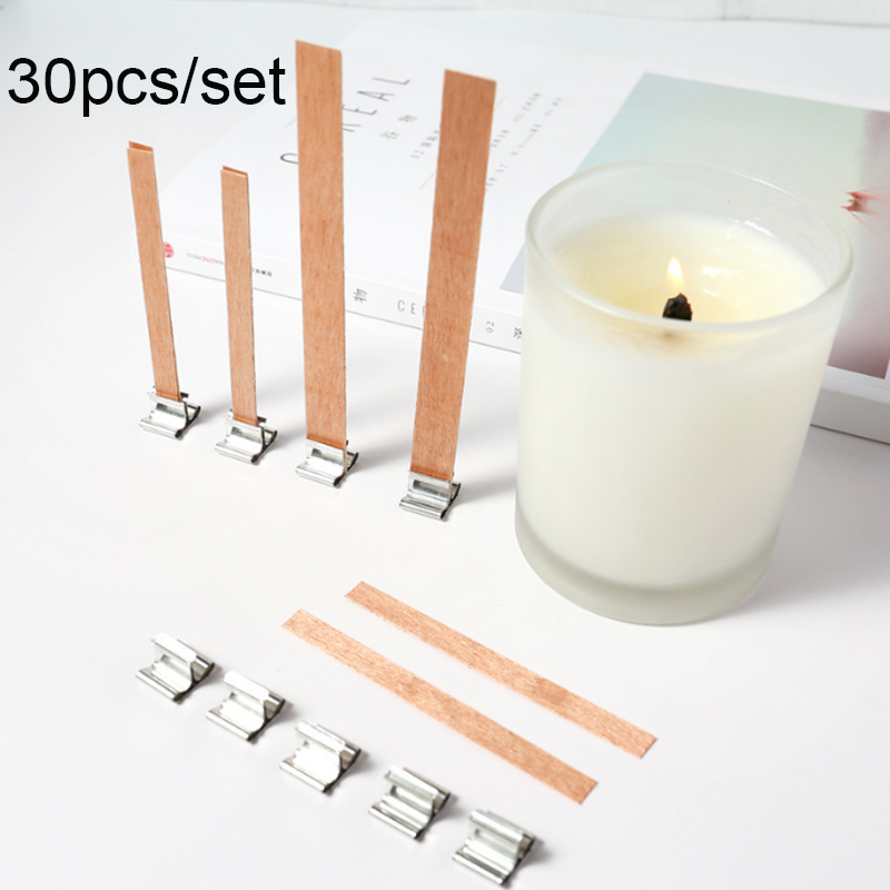 30Pcs Wooden Candle Wicks Set  – обзор и цена Soy Wax Pillar Blend