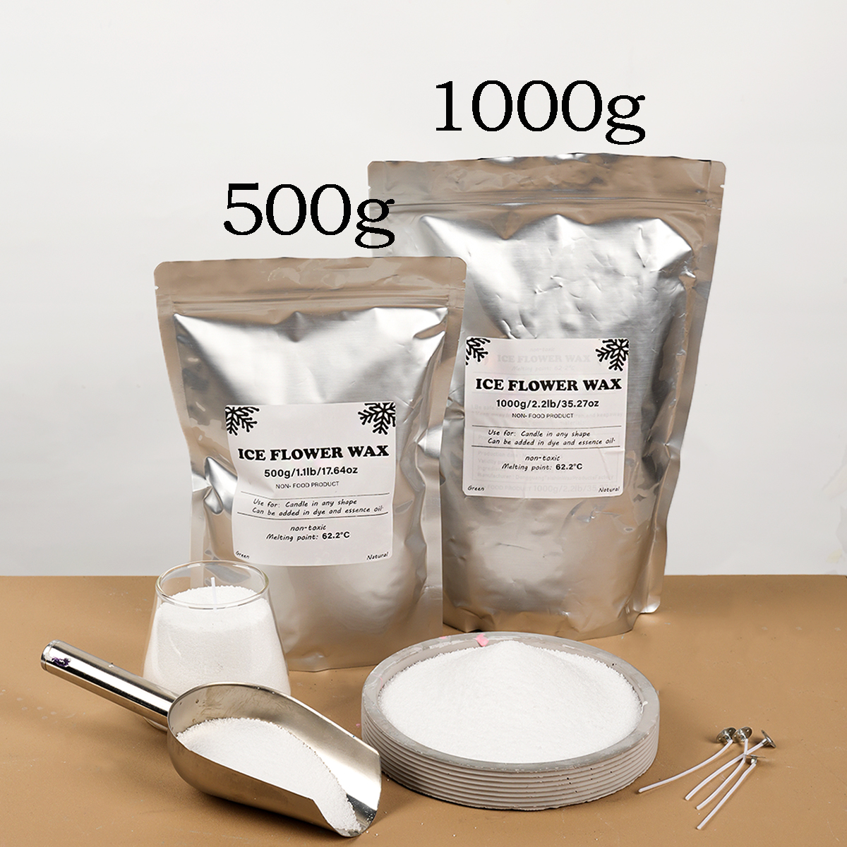 500g/1000g White Sand Wax Ice  – обзор и цена Candle Making Supplies Wholesale