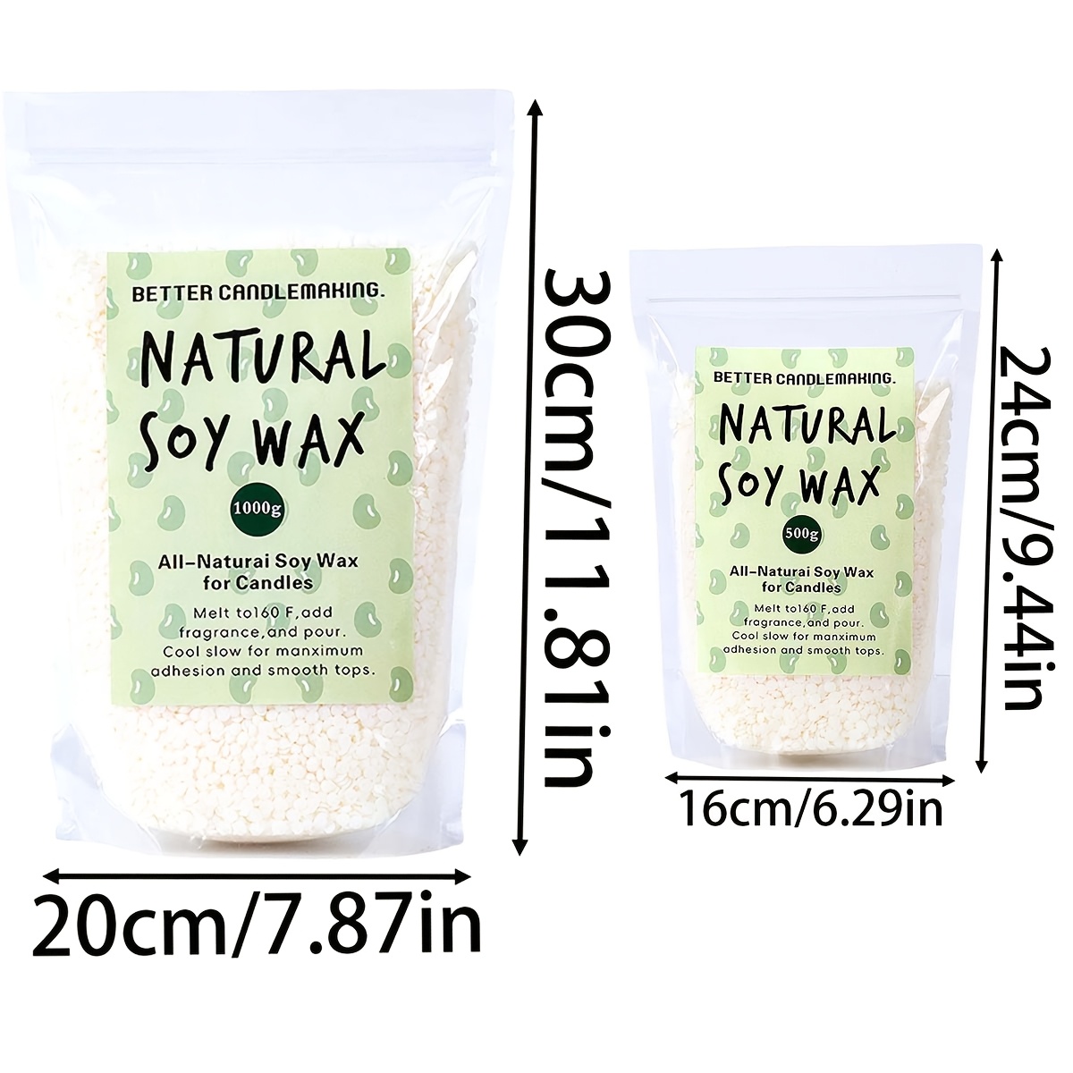 500g/1Kg Natural Soy Wax Parti – обзор и цена Soy Wax Pillar Blend
