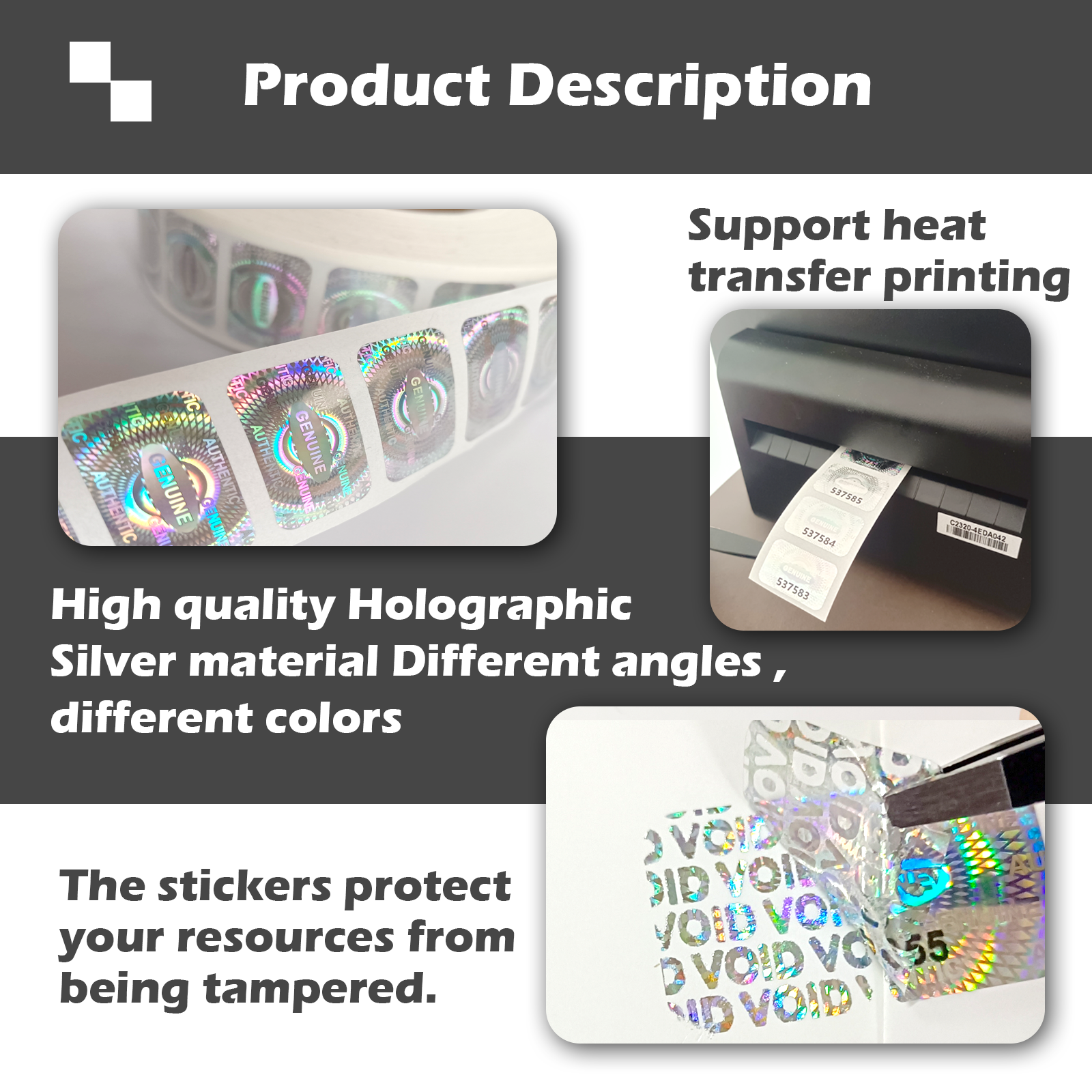 Custom Silver Hologram Securit – обзор и цена Candle Warning Label