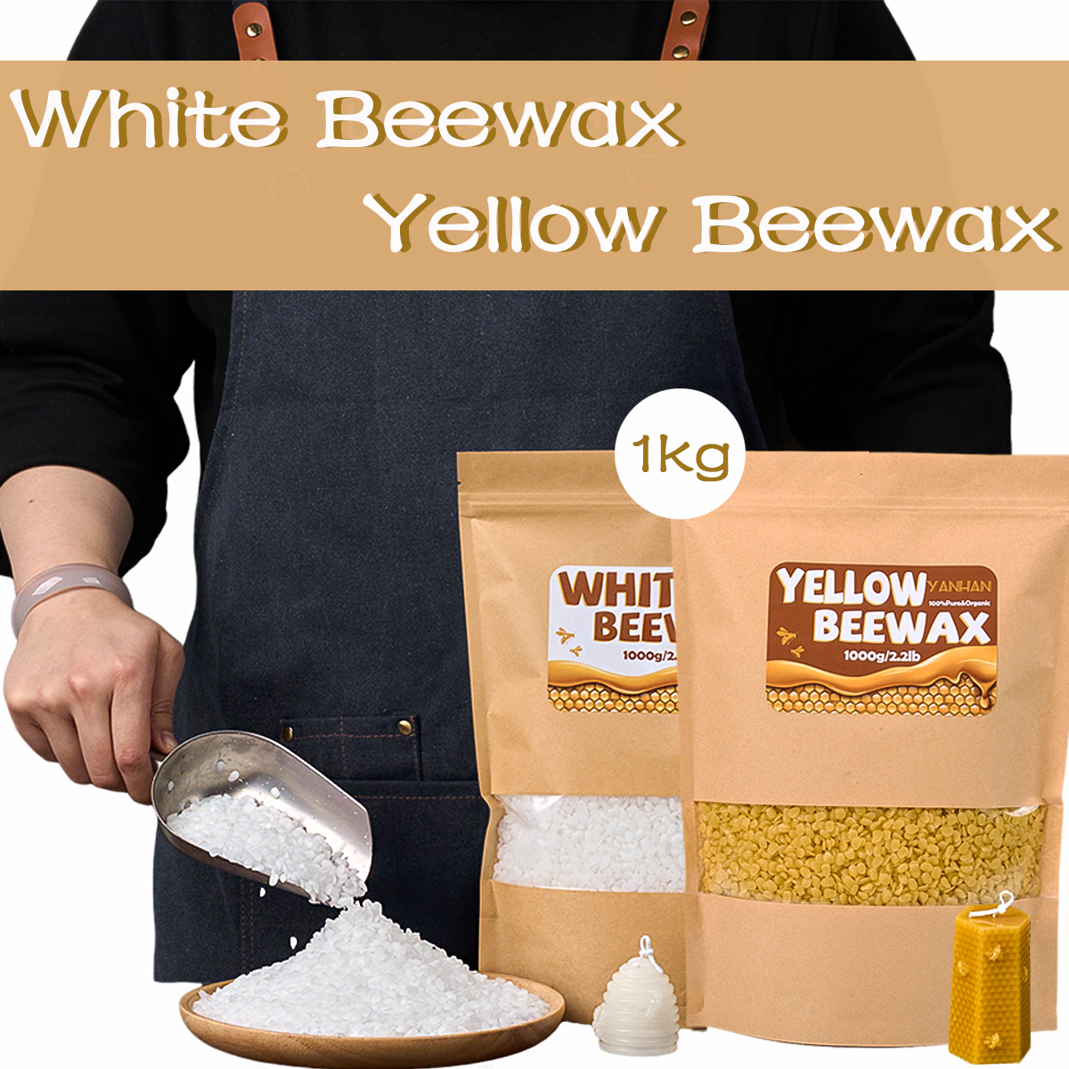 1Kg Yellow and White Beeswax P – обзор и цена Candle Making Material Wholesale